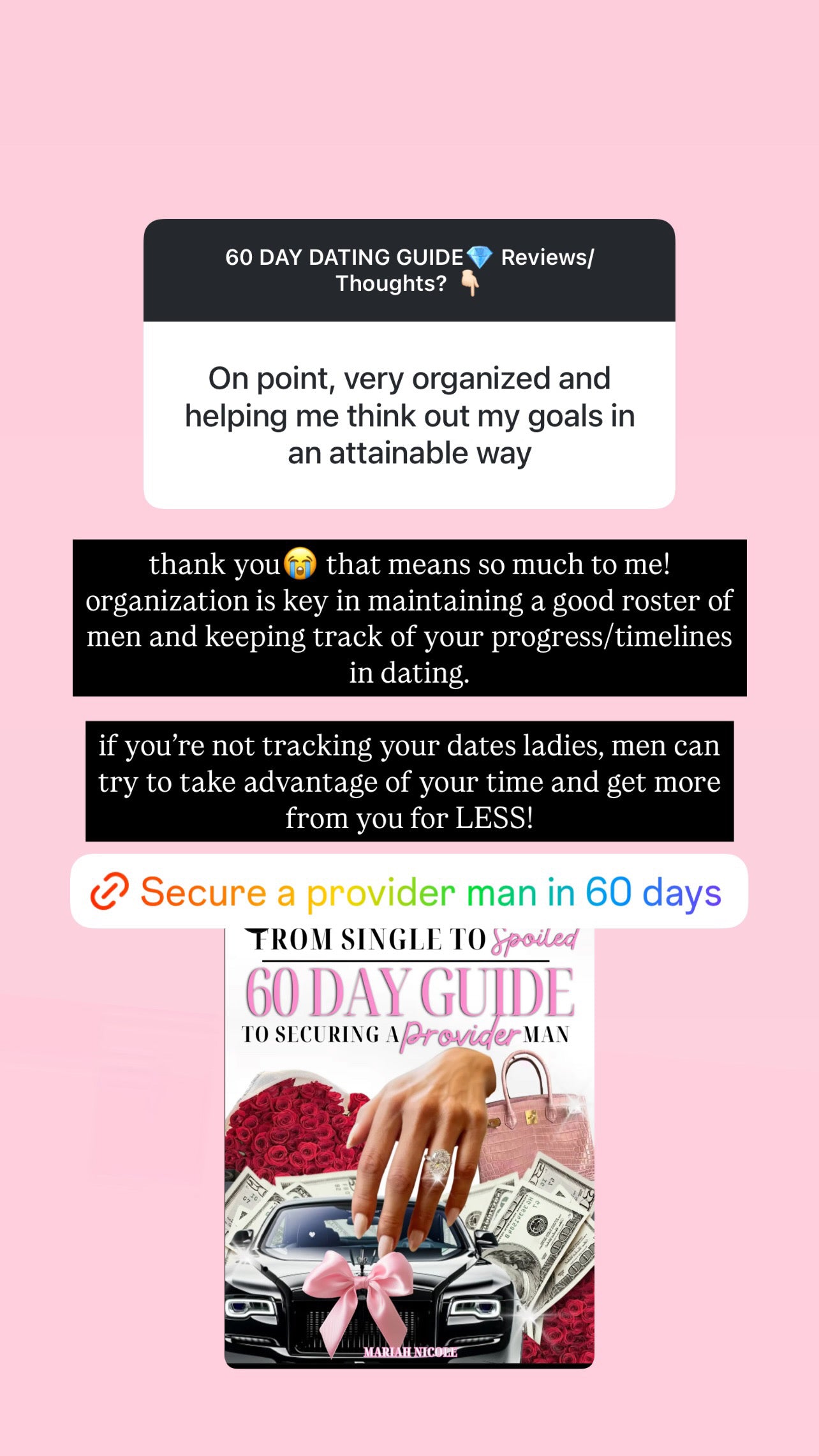 FROM SINGLE TO SPOILED: THE 60 DAY DATING GUIDE TO SECURING A PROVIDER MAN