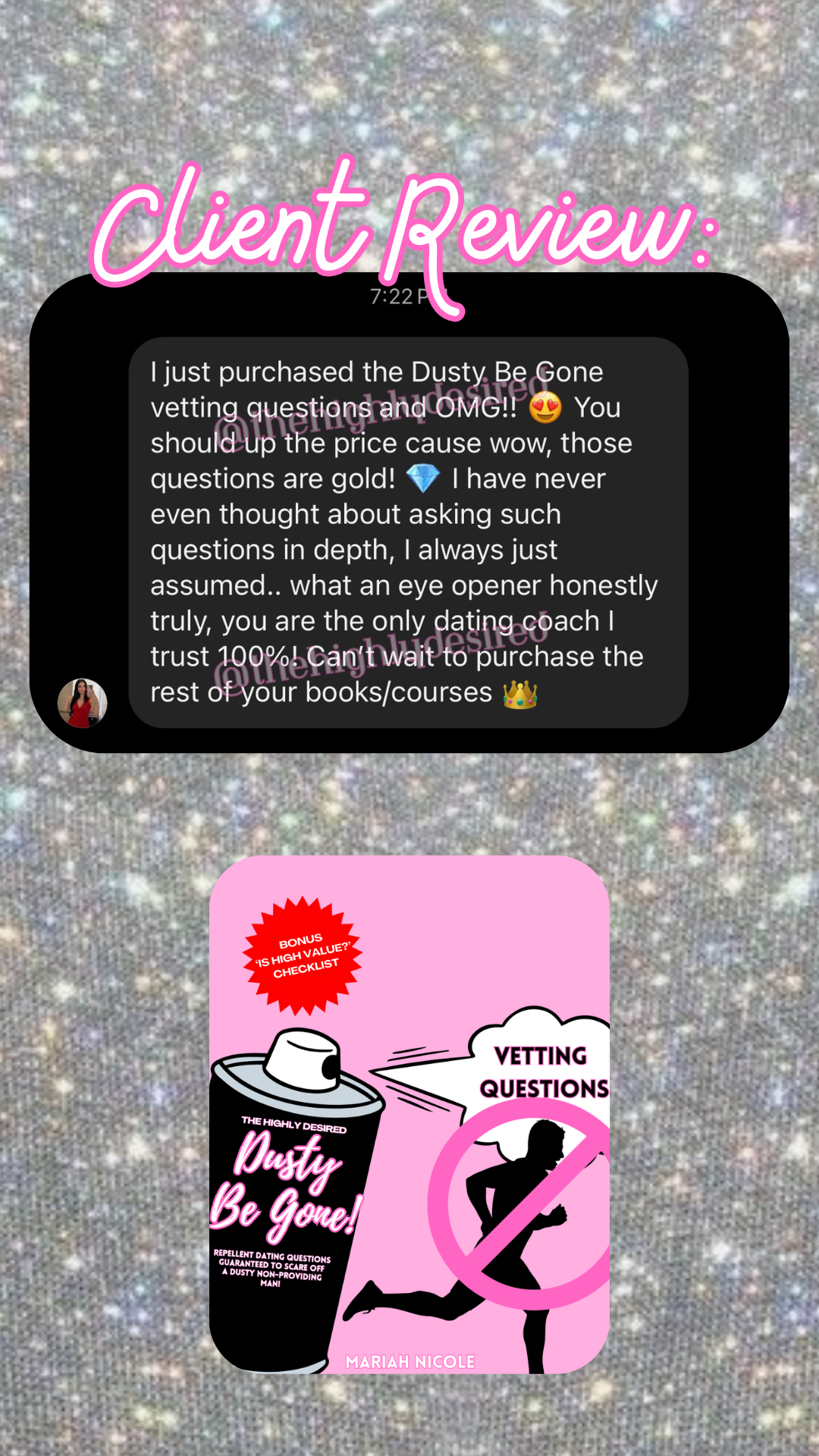 "DUSTY BE GONE!" VETTING QUESTIONS