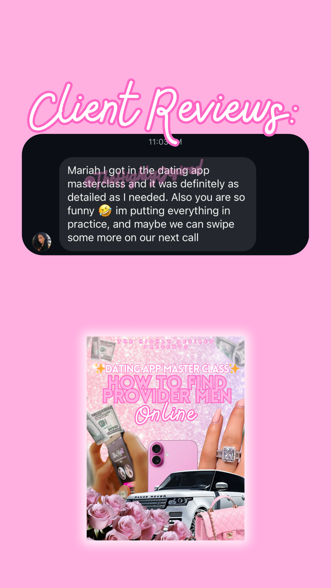 DATING APP MASTER CLASS (LIVE): HOW TO FIND PROVIDER MEN *ONLINE*