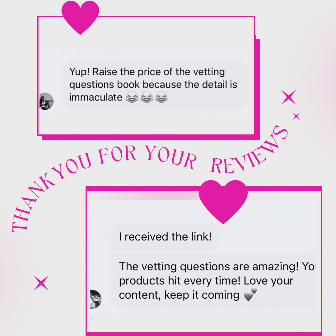 "DUSTY BE GONE!" VETTING QUESTIONS